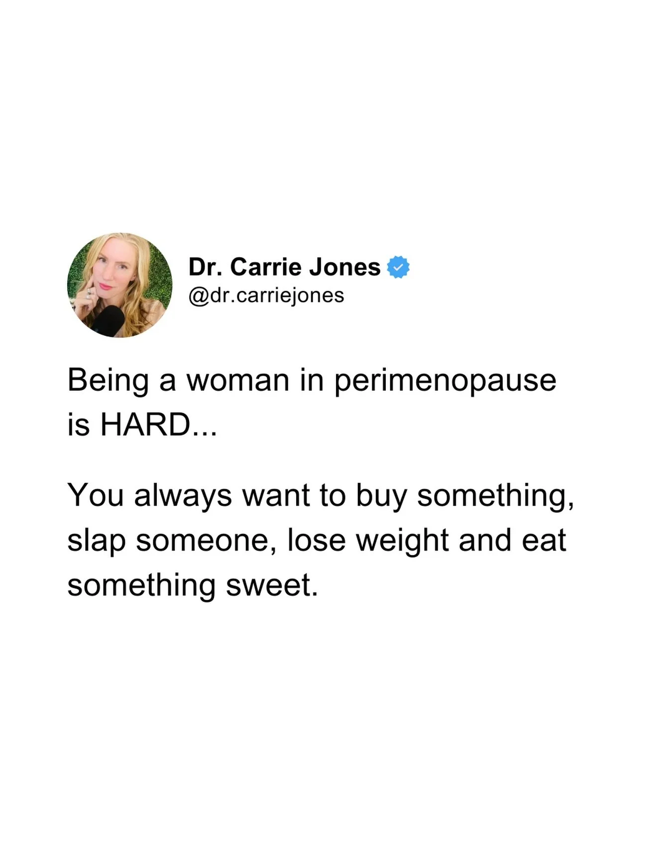 Being in perimenopause or menopause can feel like your hormones are running the show. 😅

Hot flashes, mood swings, sugar cravings, sudden weight changes, and impulsive urges all come from shifts in estrogen, progesterone, and cortisol. These changes