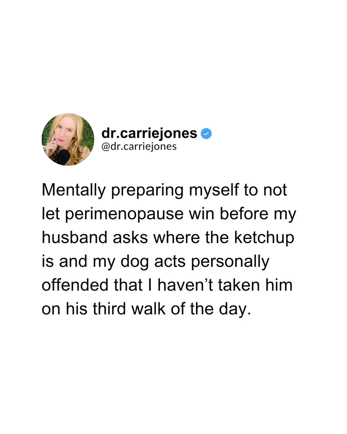 Perimenopause really has a special way of making everyday life feel like a nervous system obstacle course. 🙃

One minute you are calm, hydrated, mature, and emotionally evolved. The next minute your husband is asking where the ketchup is while stand