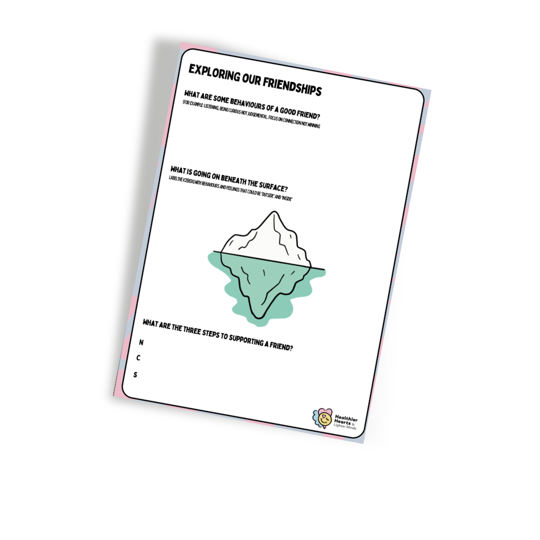 Exploring Friendships Worksheet