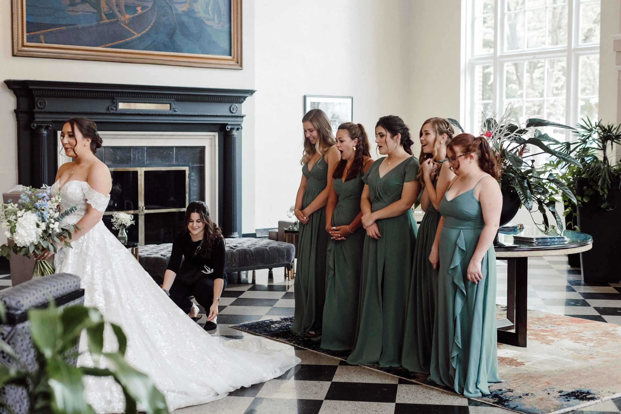 These girls had the bride's back all day! Best of friends!