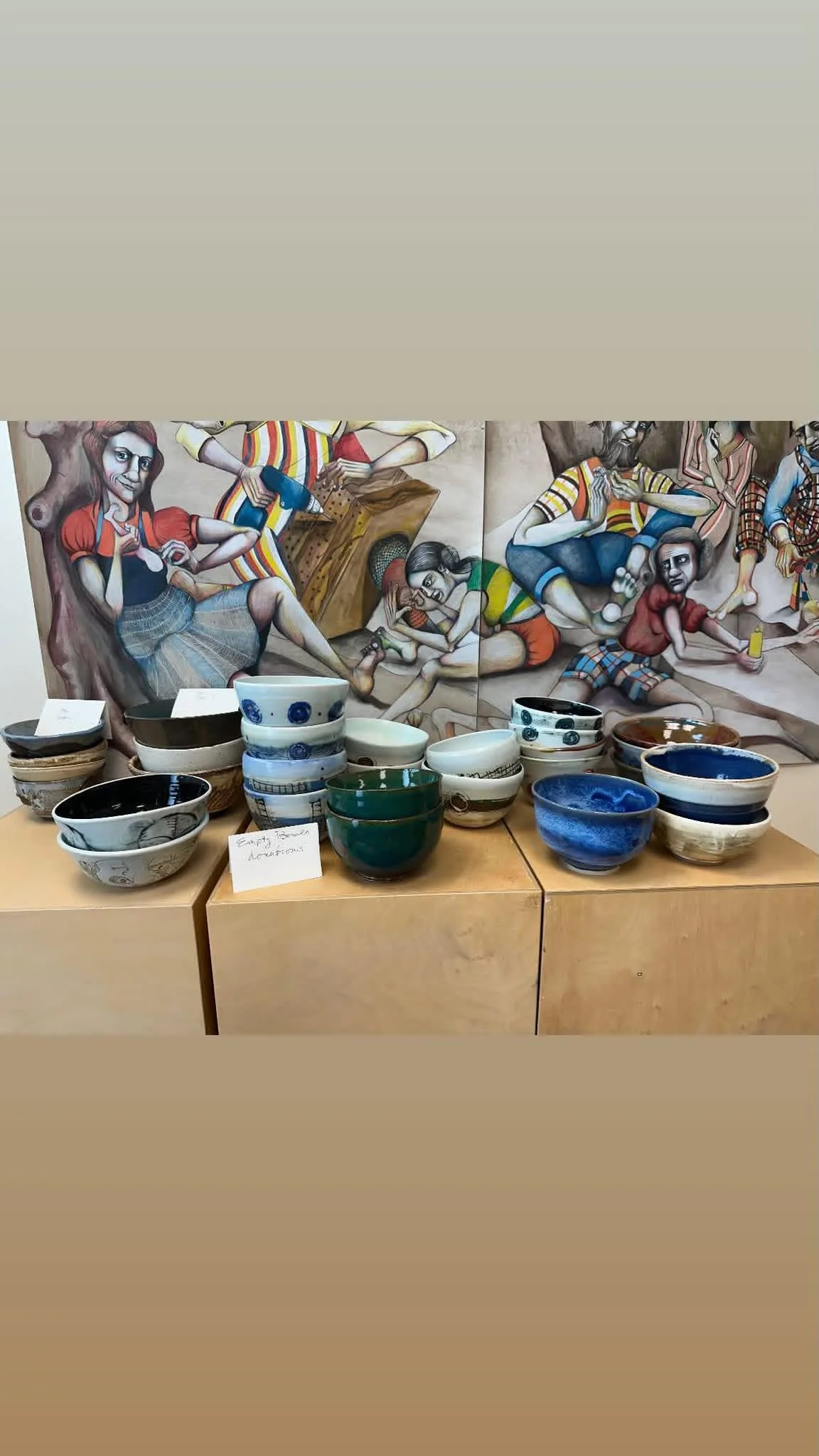 Bowls from sfclayworks off to Empty Bowls.