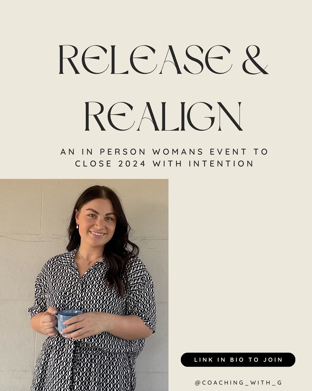 I&rsquo;m so incredibly excited to announce my very first in-person event, Release &amp; Realign 🤍

A 90-minute women&rsquo;s circle designed to support you close out 2024 with clarity, confidence, and purpose. In this sacred space, we&rsquo;ll rele