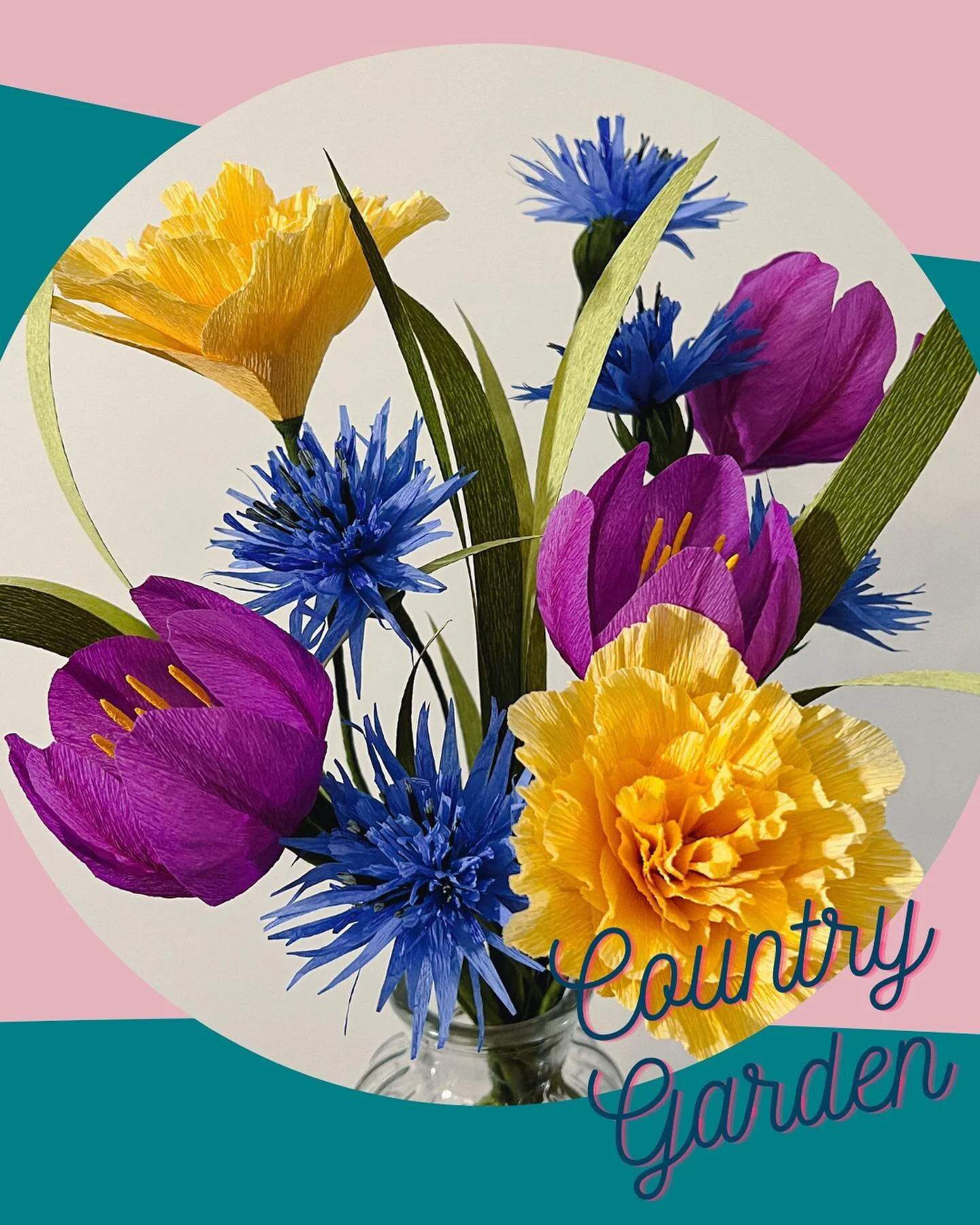 Country Garden! Bold spring garden classics that last all year.

#paperflowers #paperblooms #paperarts #michiganfloral #westmichiganartist