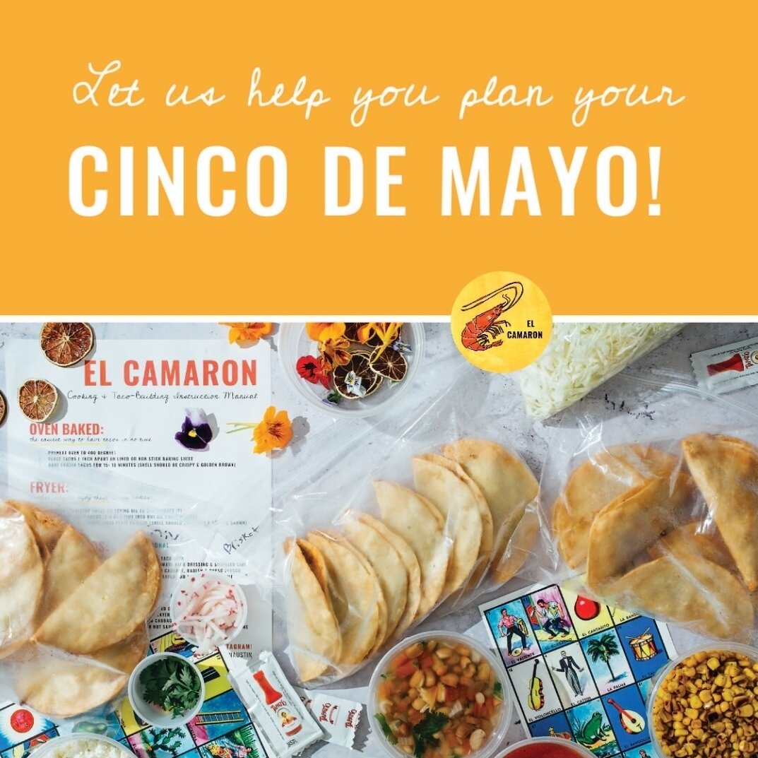 The 🌮TWO WEEK🌮 Cinco de Mayo countdown has begun! 
.
.
Are you having a taco fiesta in your casa? Let us bring the tacos, sides and 🔥🔥 margarita mixers for you to throw one epic party in celebration of this taco centric day 🥑🌮🌽
.
.
Reserve you