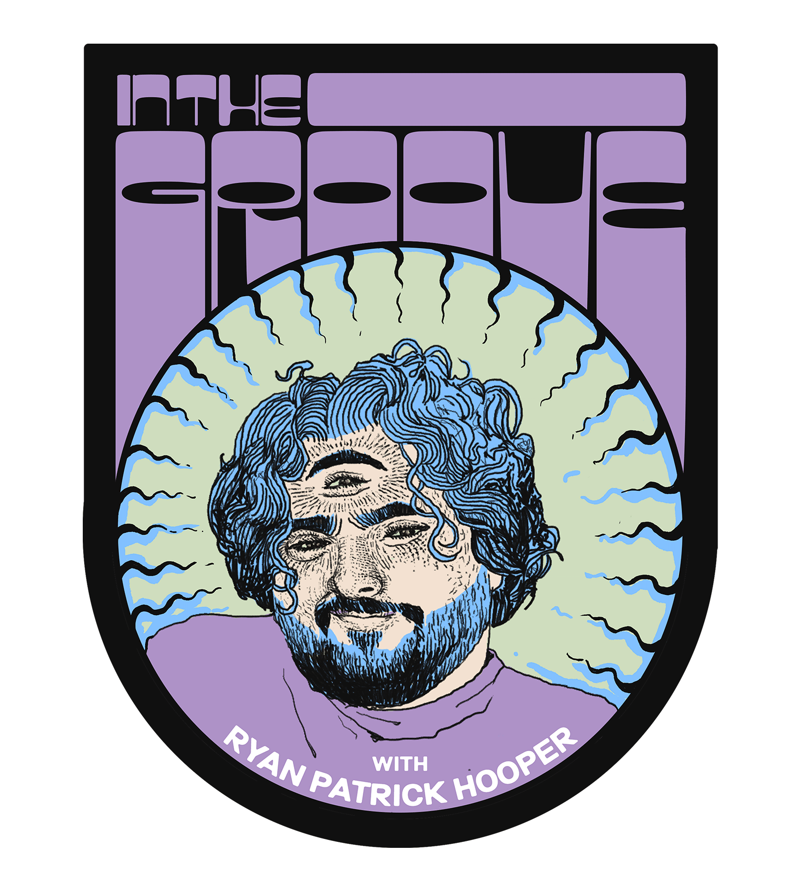 Illustrated design for  In the Groove with Ryan Patrick Hooper  on 101.9 FM WDET -
 2024 