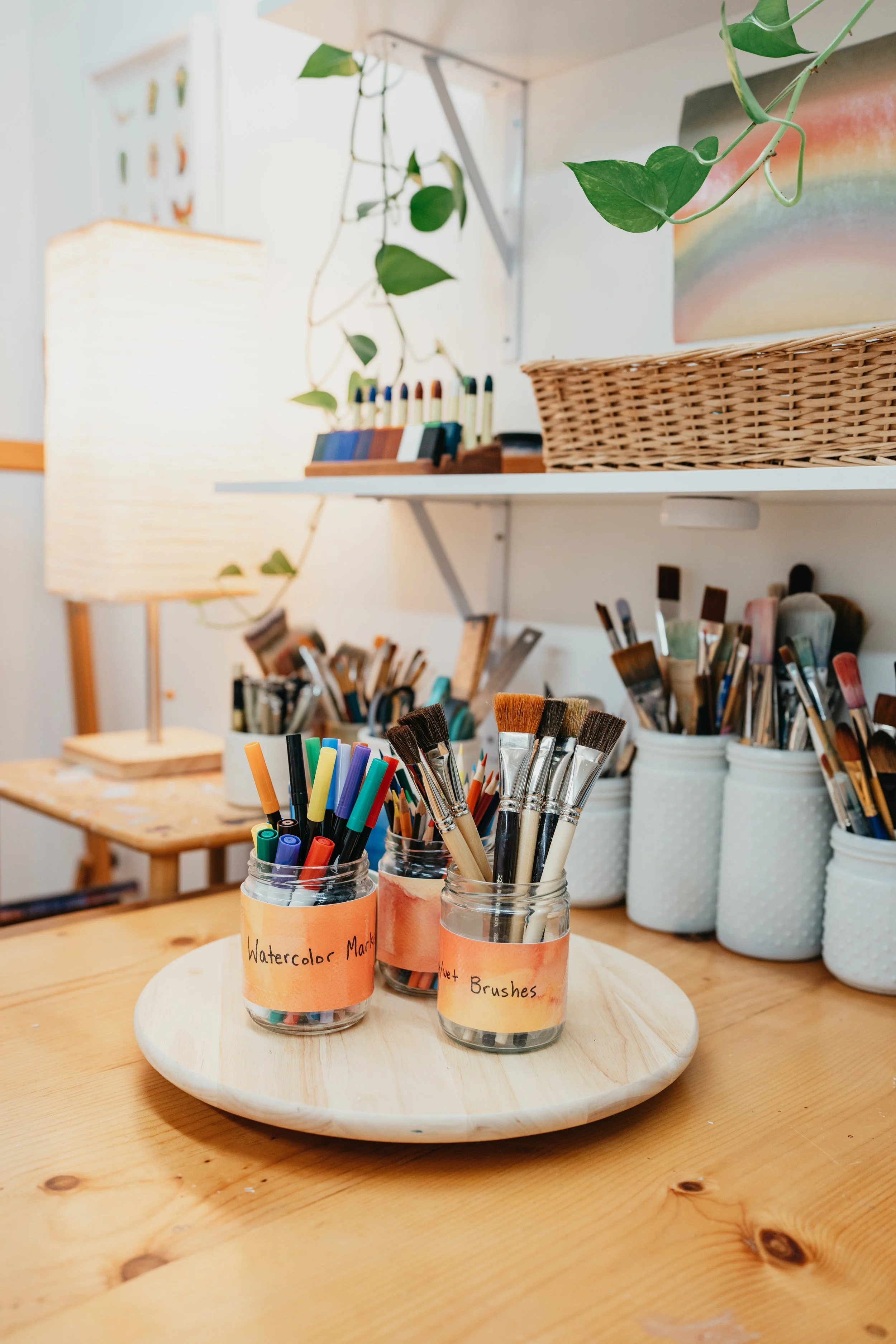 Paint brushes for art therapy session