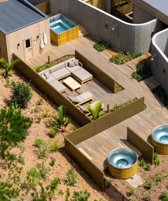 Wellness Centre Te Arai JMA Projects Jensen McArley Associates Structural Engineers Hydrotherapy Garden