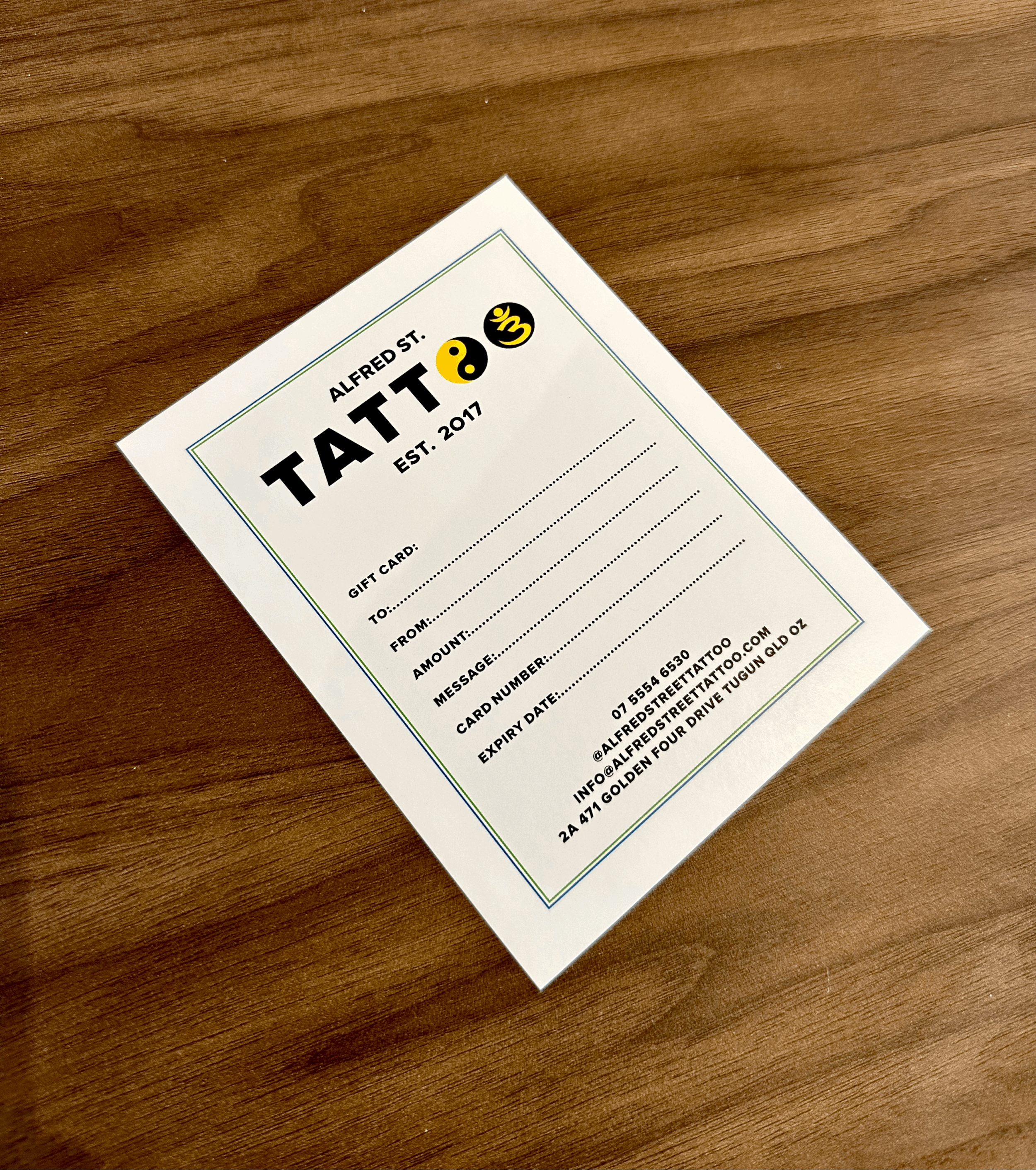 Tattoo Giftcard