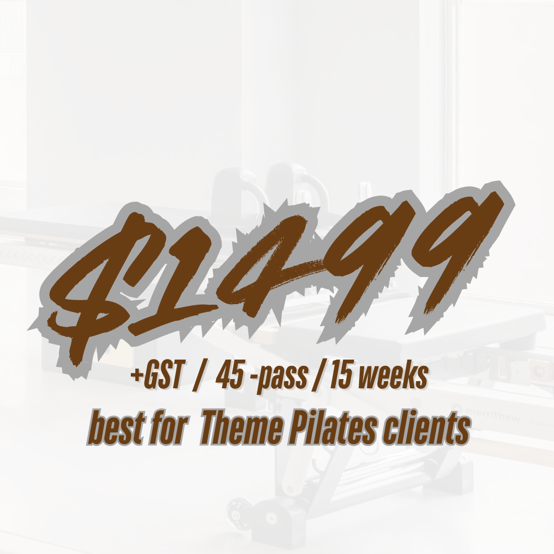 Pilates lessons by supervision in Edmonton. Theme Passes