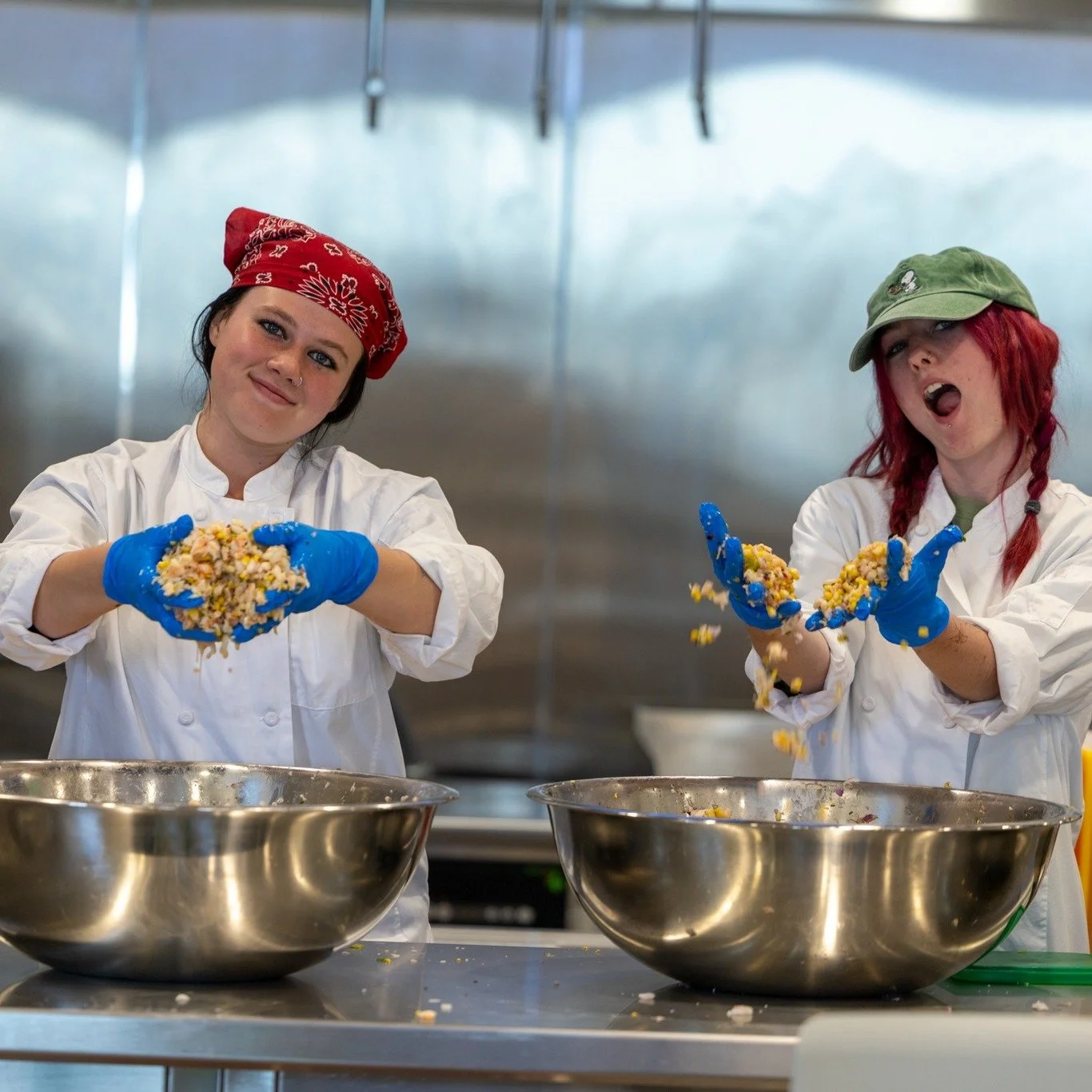 A couple of Chinook West students attending the culinary arts program at Apex were featured in the BVSD newsletter. 

They are shown here preparing food with Chef Hosea Rosenberg (owner and founder of Blackbelly Market &amp; Restaurant and Top Chef w