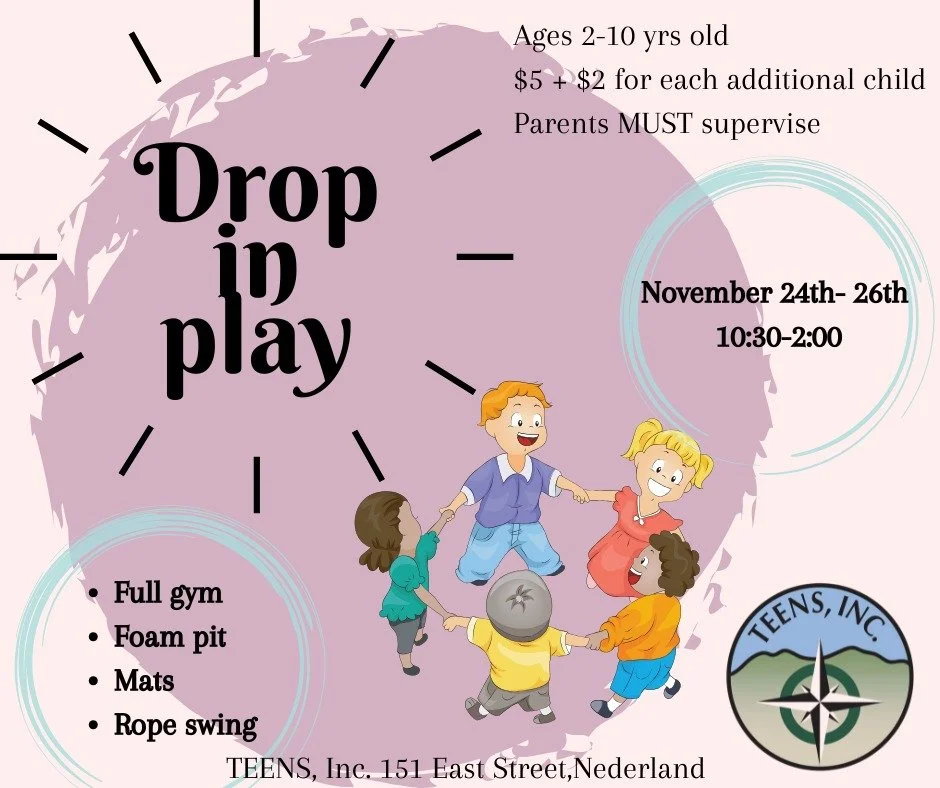 Drop-In Play is back at the Teen Center this Thanksgiving! Parents, mark your calendars for 11/24-26. 

When school is out of session... the foam pit beckons!