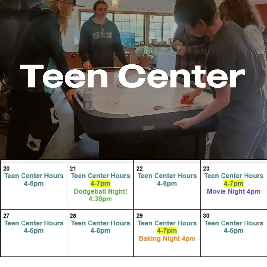 Dodgeball tonight (1/21) starting at 4:30!

Movie Night on Friday (1/23) at 4pm.

Then Game Night Monday (1/26) and Baking on Thursday (1/29). Find the full calendar and more information on our site:

https://teensinc.org/tc/