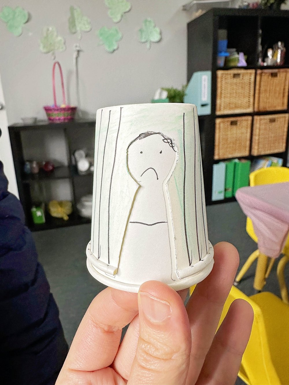 Boy expressing sadness