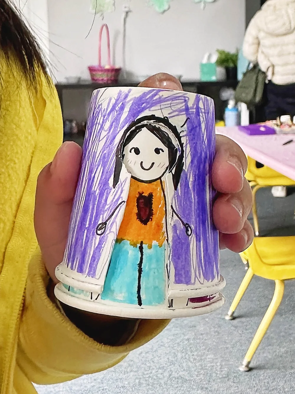 Girl expressing happiness