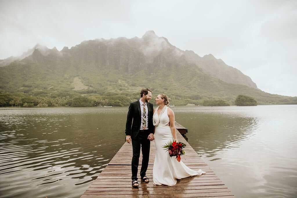 Our newlywed post-wedding shoot at this beautiful paradise. 🏔️

Planning+Coordination: @fredandkateevents
Venue@kualoaranch
Hair+make-up: @revealhairandmakeup
Photo: @derekwongphotography
Catering: @kenekeswaimanalo
Florist: @wngchaiwaii
Rentals: @e