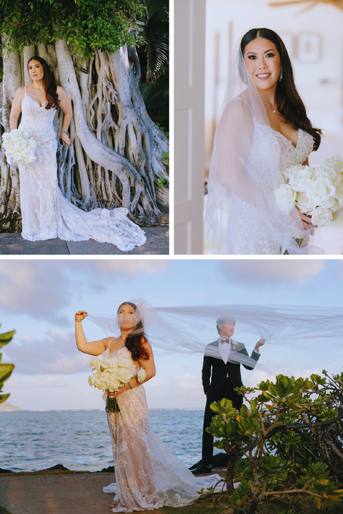 Real Hawaii Brides: Island Wedding Dress Ideas
