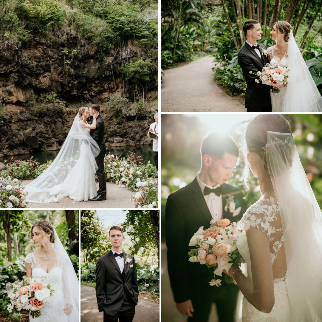 A Waimea Valley Wedding That Balanced Polished Details with Pure Island Beauty