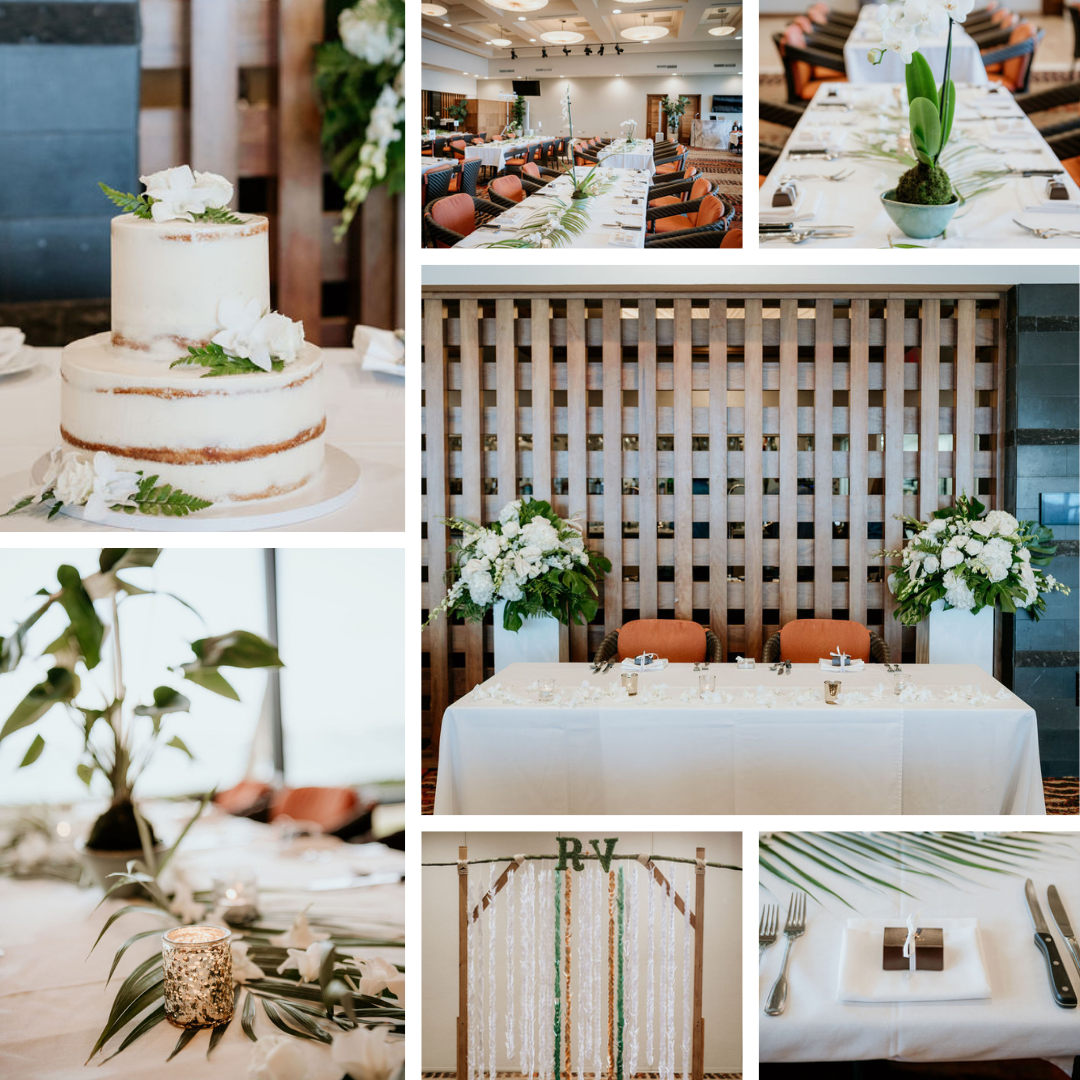 Oceanfront Ceremony in Hawaiʻi with White Florals and Minimalist Wedding Style