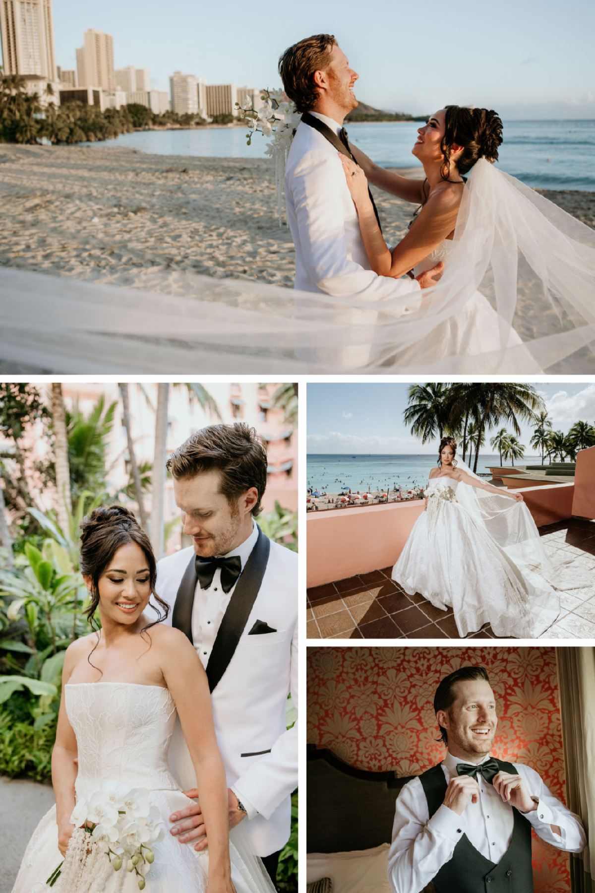 A Royal Hawaiian Wedding That Felt Like Old-Hollywood Hawaii