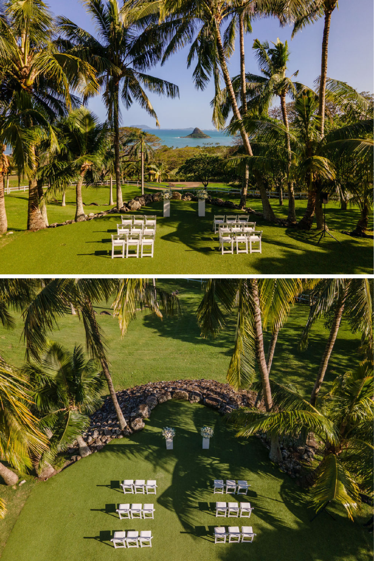 Hawaii Wedding Inspiration: Getting Ready Moments, Palm-Tree Ceremony, and Glowy Reception