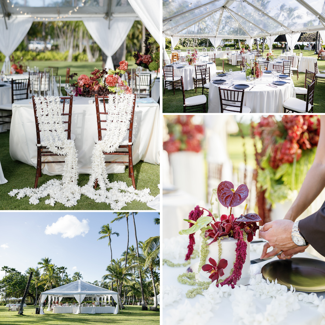 Beautiful Hawaii Wedding Reception Decorations With Fresh Floral Details