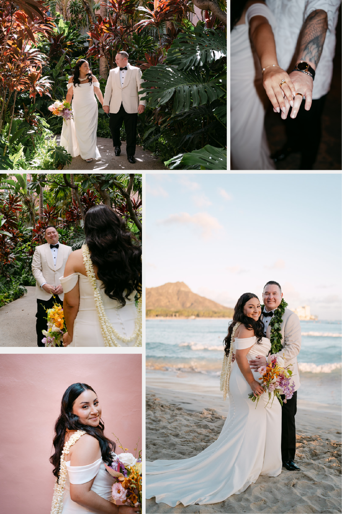 A Colorful Hawaiian Wedding Surrounded by Nature