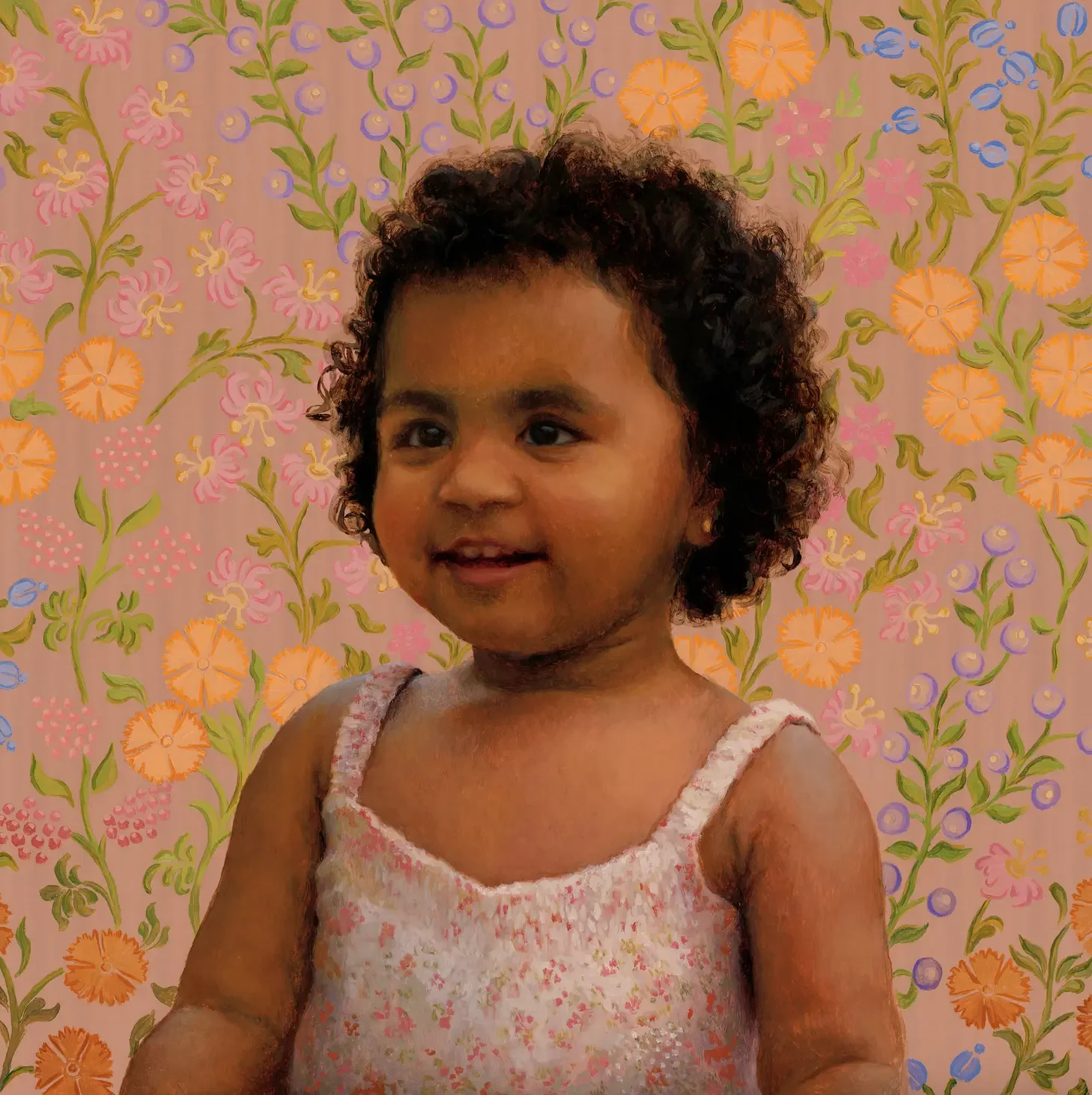 Dhriti, Oil on Copper | Portrait Commission