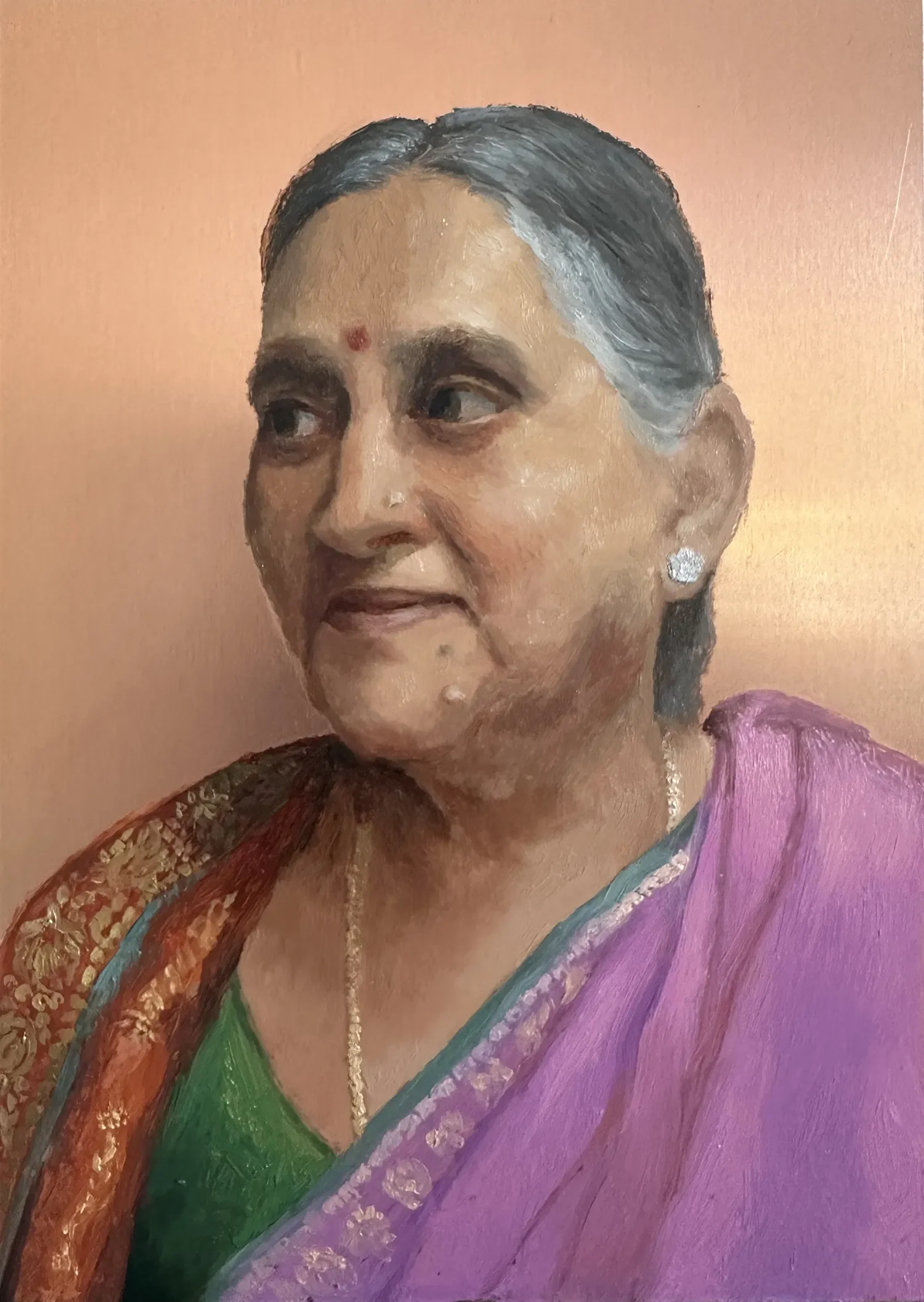 Avva, Oil on copper