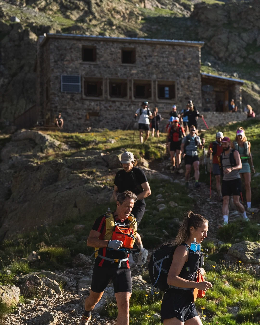 The descent has begun. 1,200 metres down from Refuge du Pelvoux, back toward civilisation, and back to basecamp @hotelsaintroch.

#lepilgrimage #trailjourney #refugedupelvoux #paysdesecrins #hotelsaintroch #hautesalpes