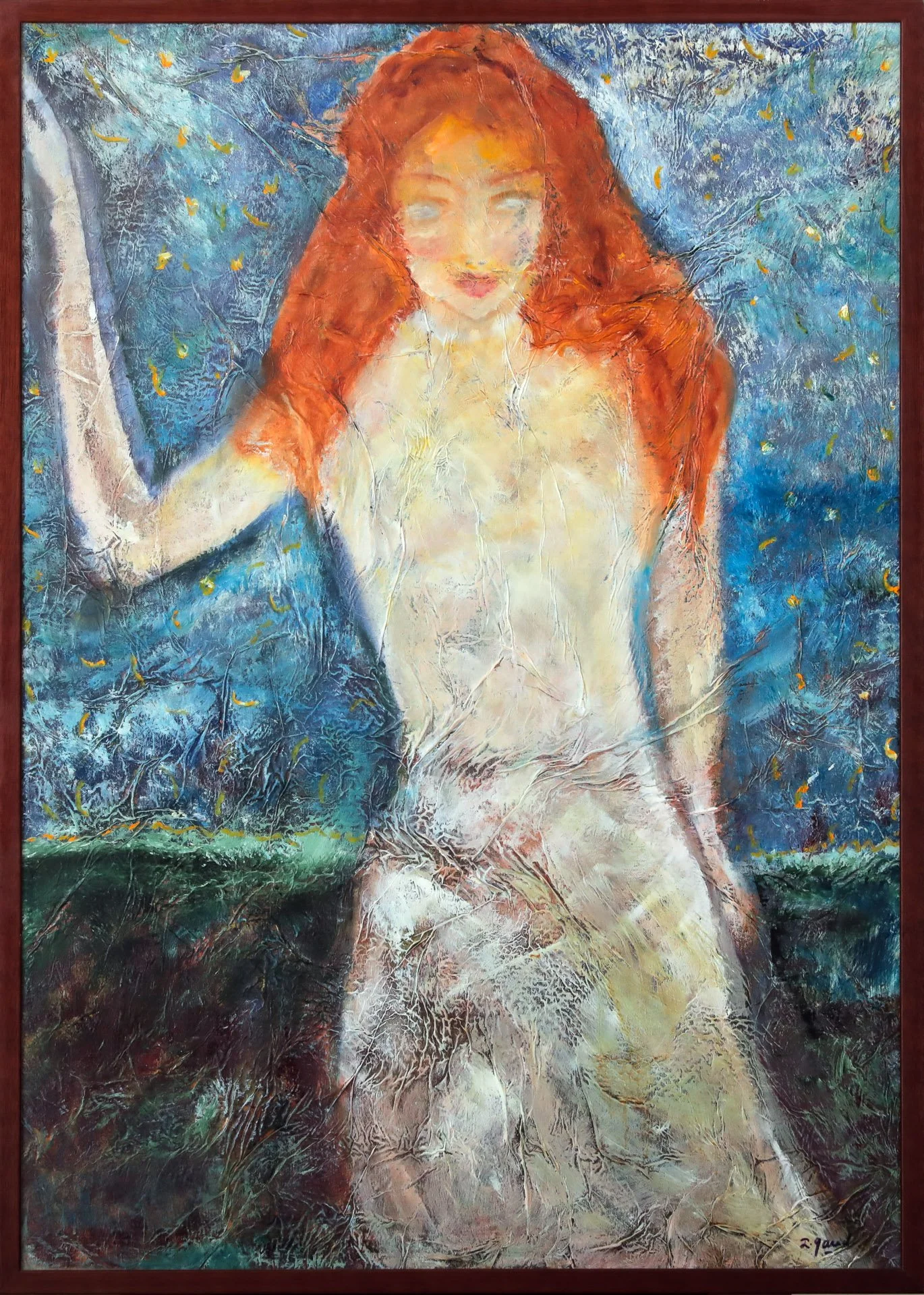 Isabelle Yared « Femme aux cheveux roux »
Dim: 100 x 75 cm 
