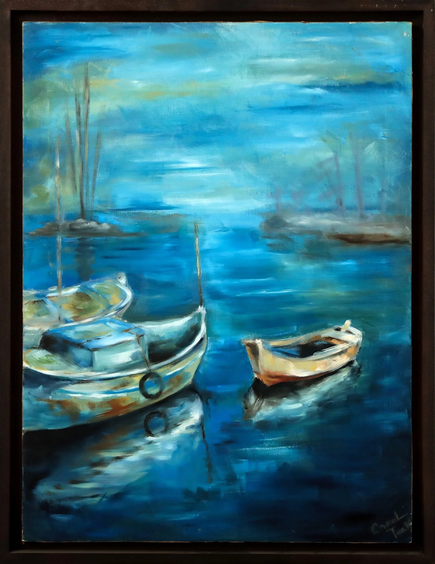 Carole Turk « Voiliers aux bords du mer »
Dim: 80 x 60 cm
