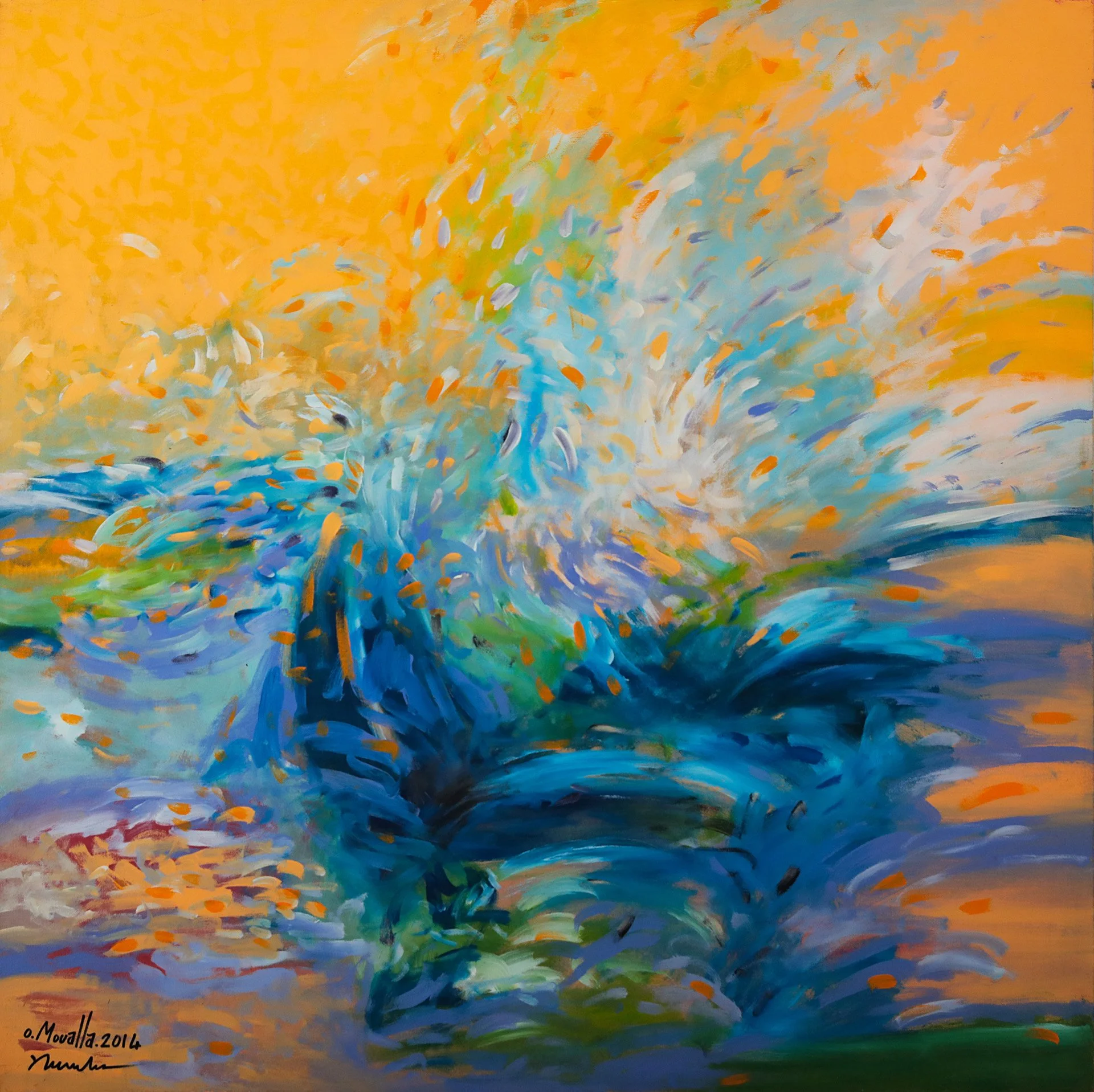 Osama Moualla « Abstraction »
Dim: 120 x 120 cm
