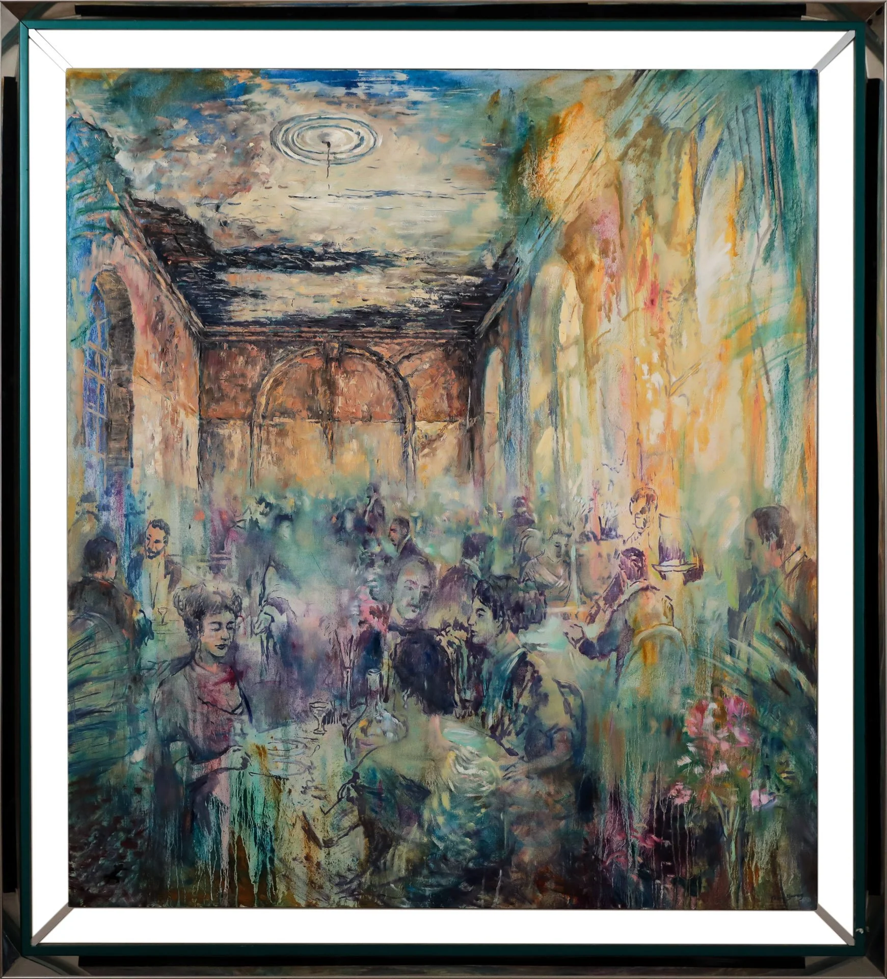 Tom Young  « Au Restaurant » 
Dim 145 x 130 cm
