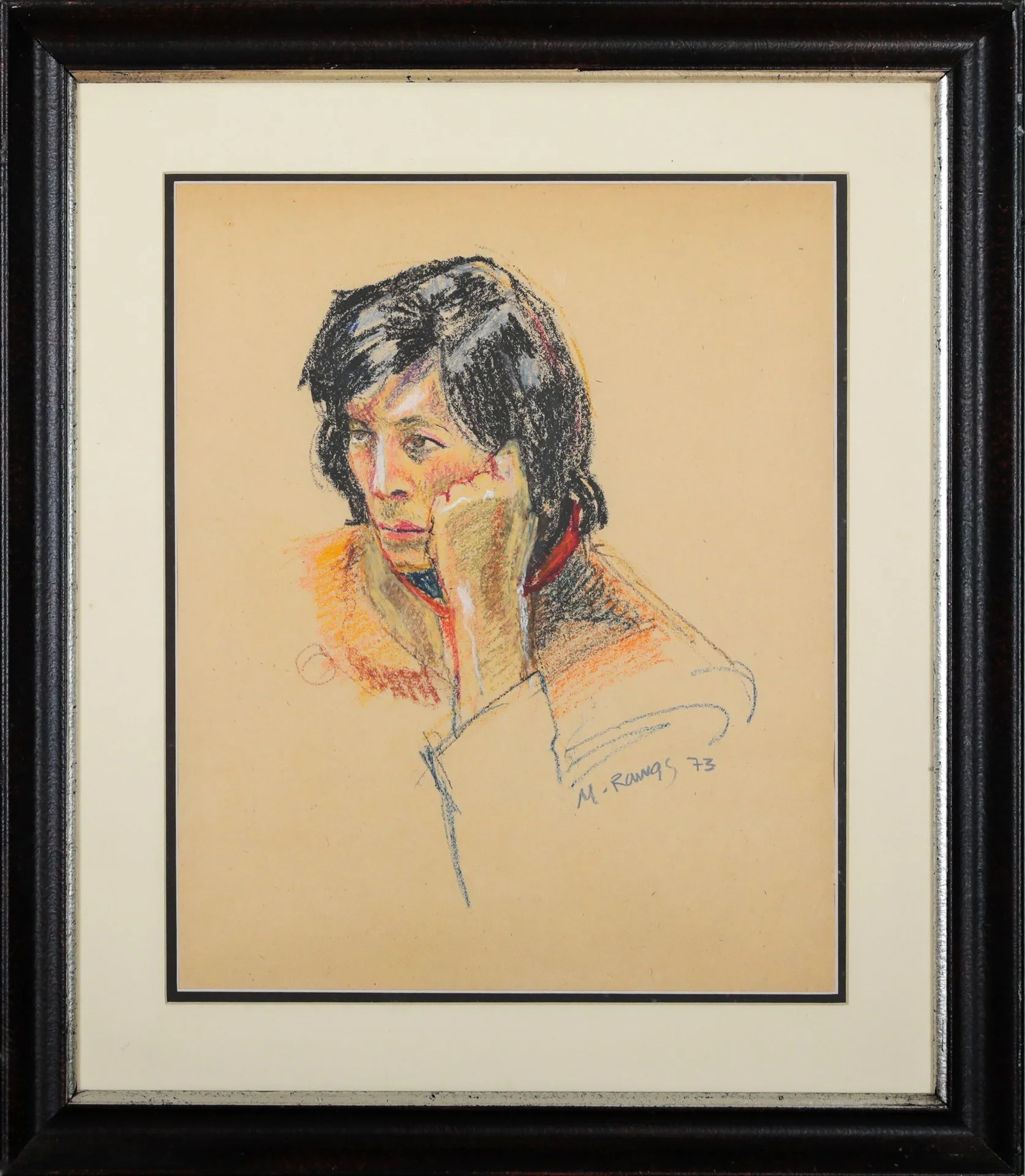 Mohammad El Rawas « Souad With Hand on cheek » Dim: 40 x 30 cm