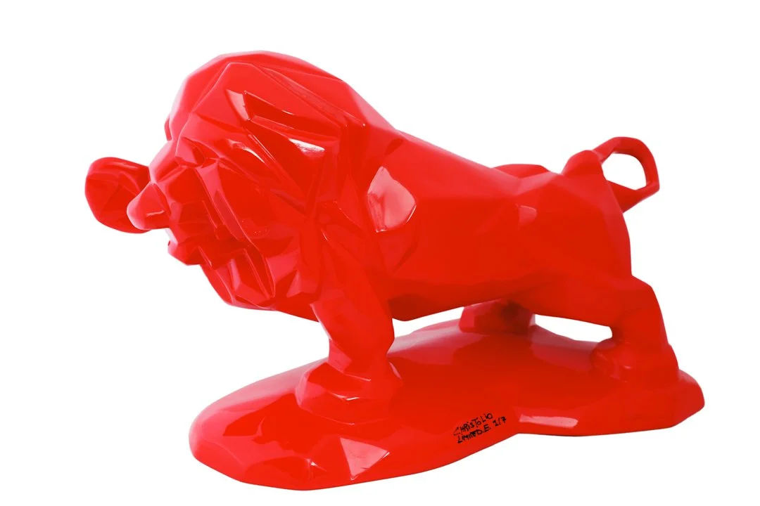 Christolio Iliovitis « Lion » 
Dim : 62 x 30 cm Ht : 36 cm 
