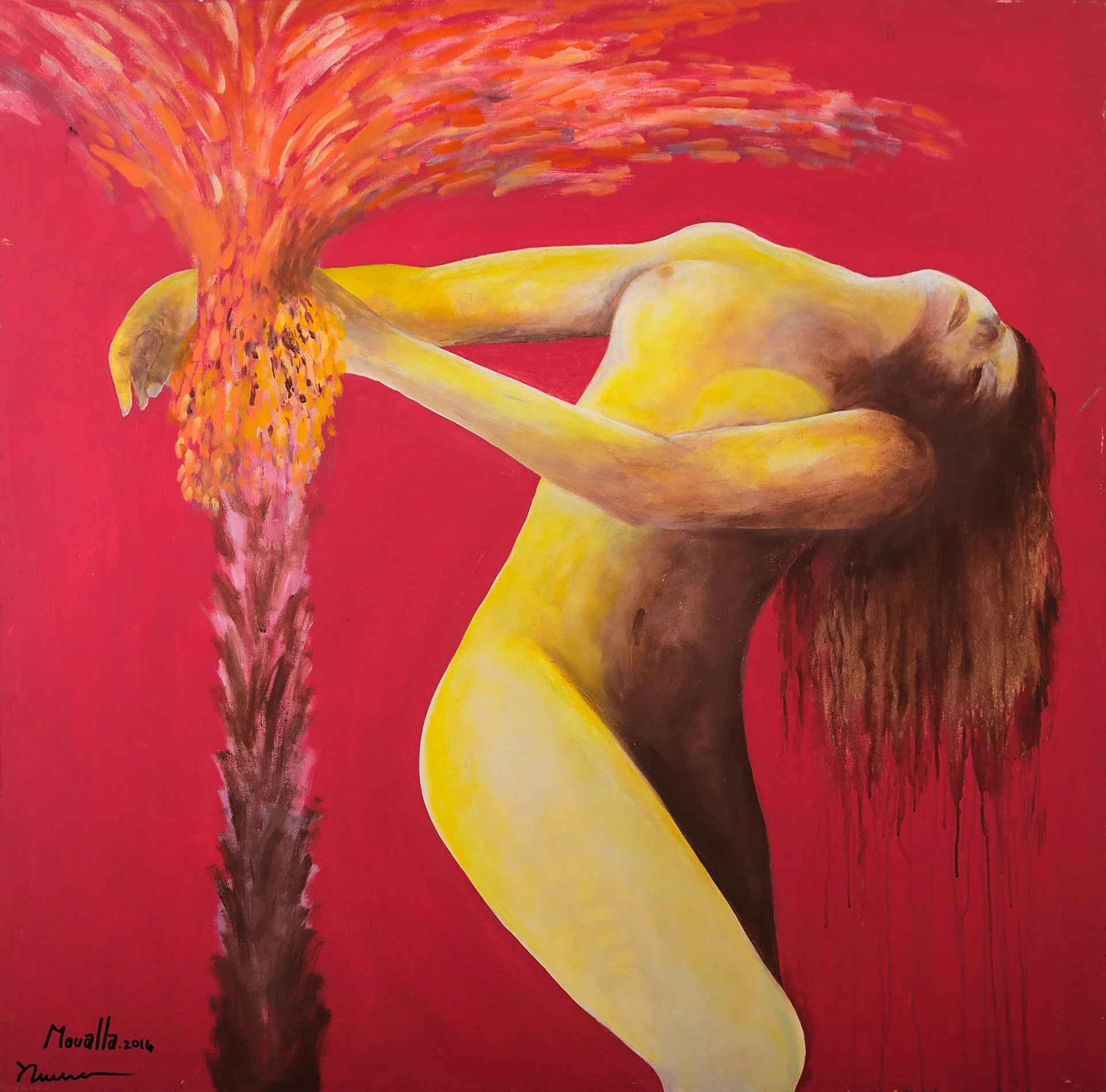 Osama Moualla « Nu de femme »
Dim: 120 x 120 cm
