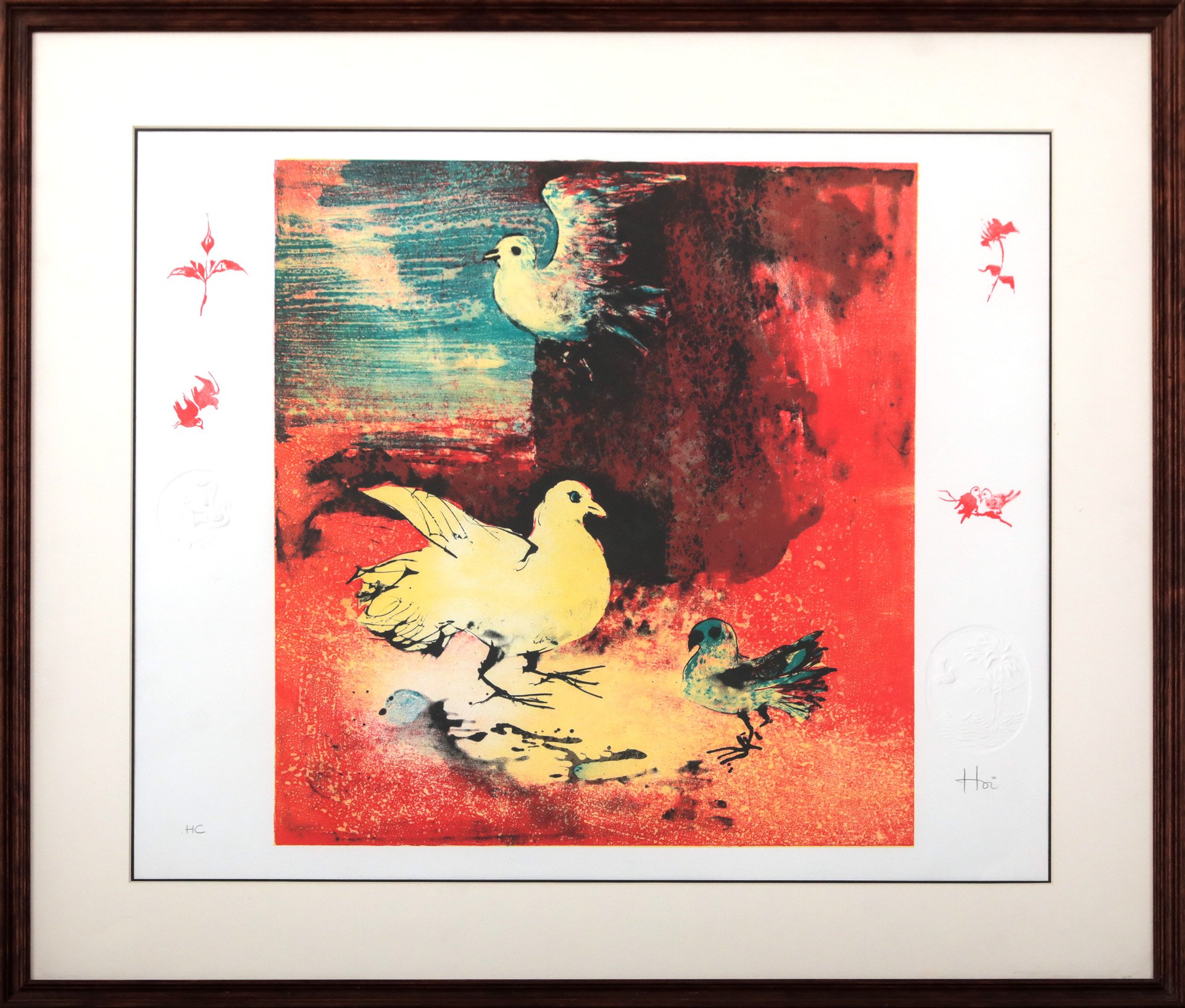 Tang Yun 
« Les deux Tourtereaux »
Dim : 53x48 cm
