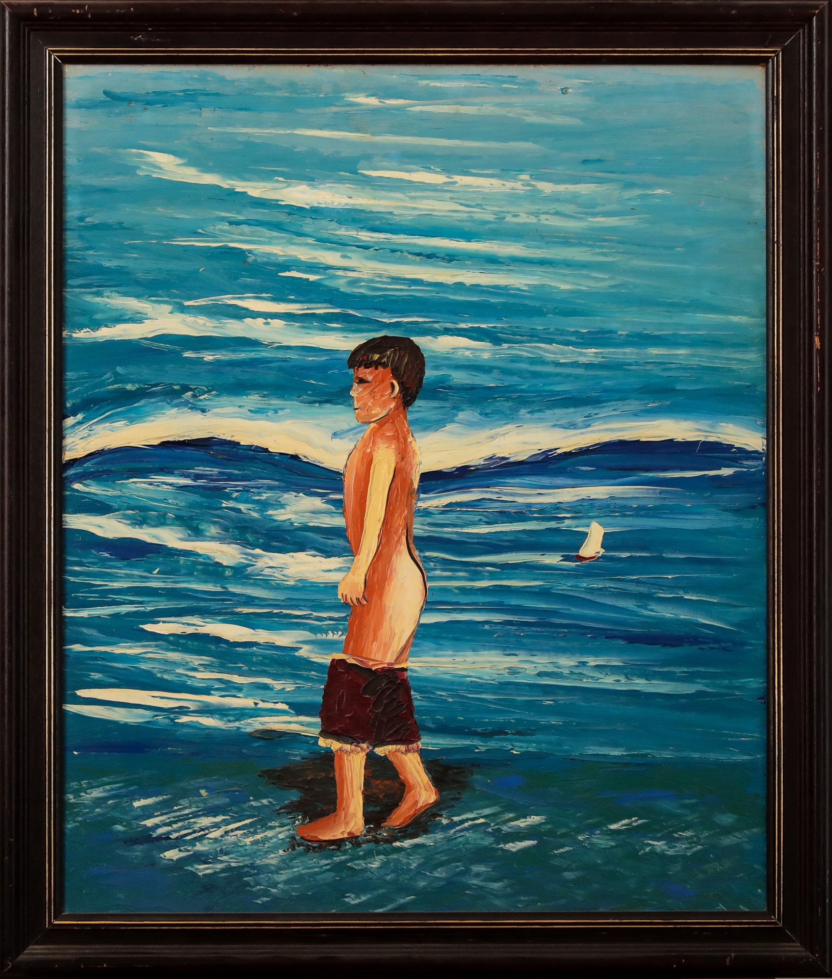 « Petit garçon à la mer »
Dim 60 x 50 cm 
