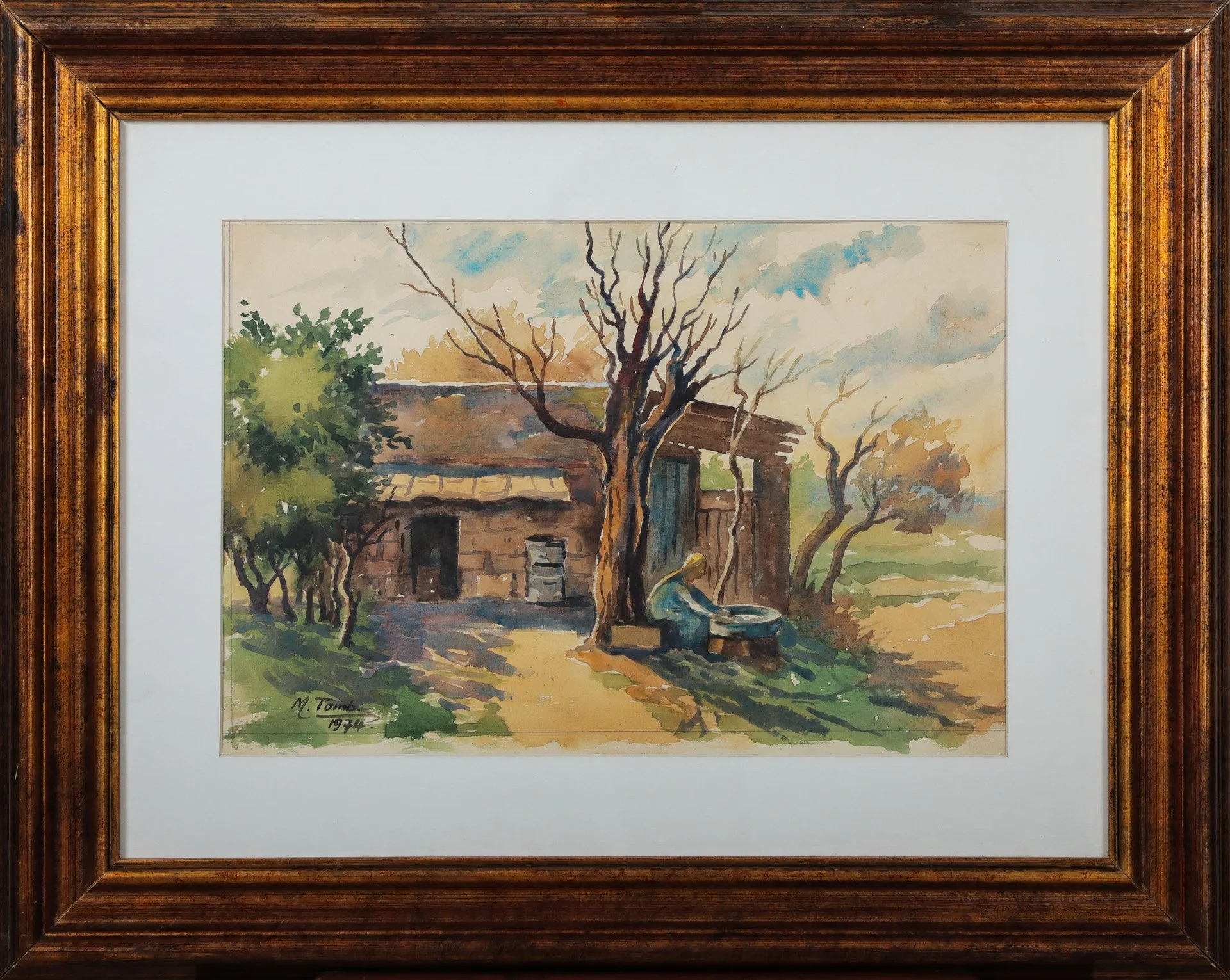 Maroun Tomb « Femme au lavage » 
Dim: 46 x 32 cm