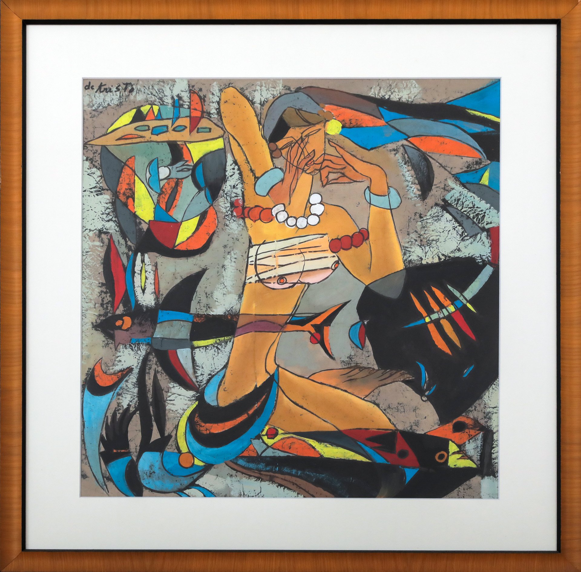 Bela De Kristo « Nu de femme aux faux bijoux »  Dim: 46 x 44 cm 
