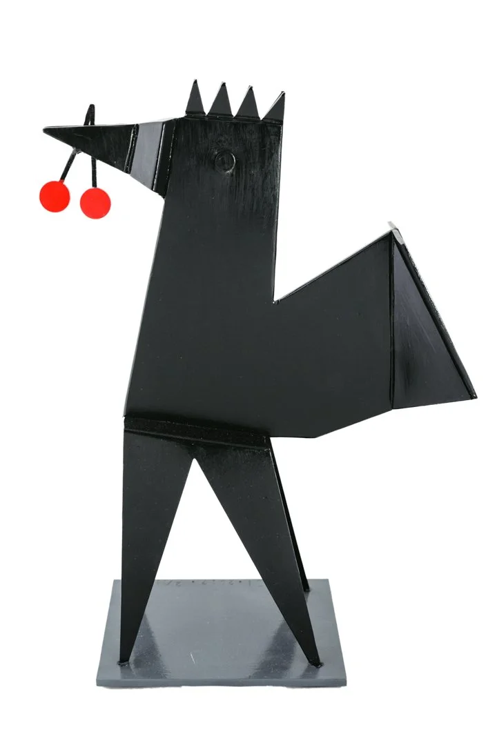 Hussein Madi « Coq » Ht: 33 cm Dim 22 x 9 cm
