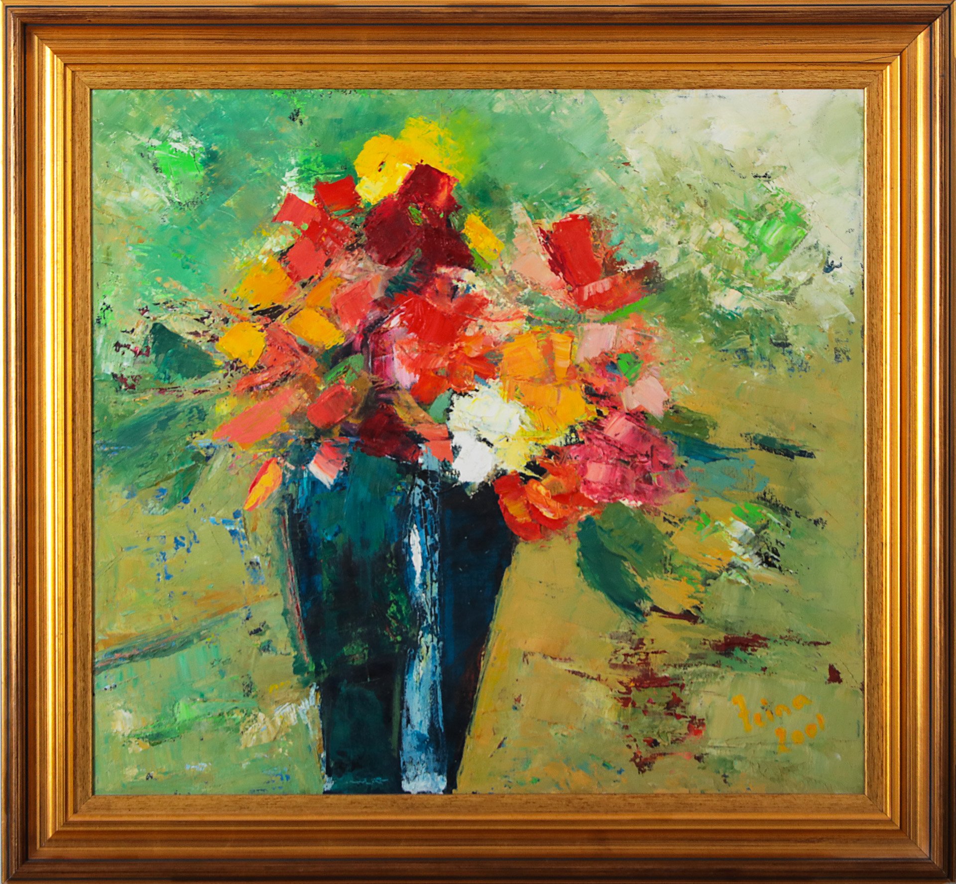 Zeina Gédéon Khoury « Vase de fleurs »
Dim: 64 x 60 cm
