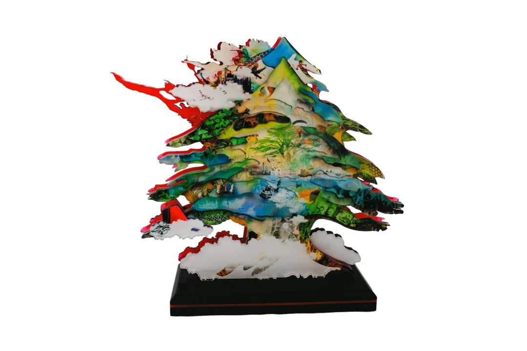 Selim Attiyeh « Cèdre » 
Dim : 30 x 29 cm
