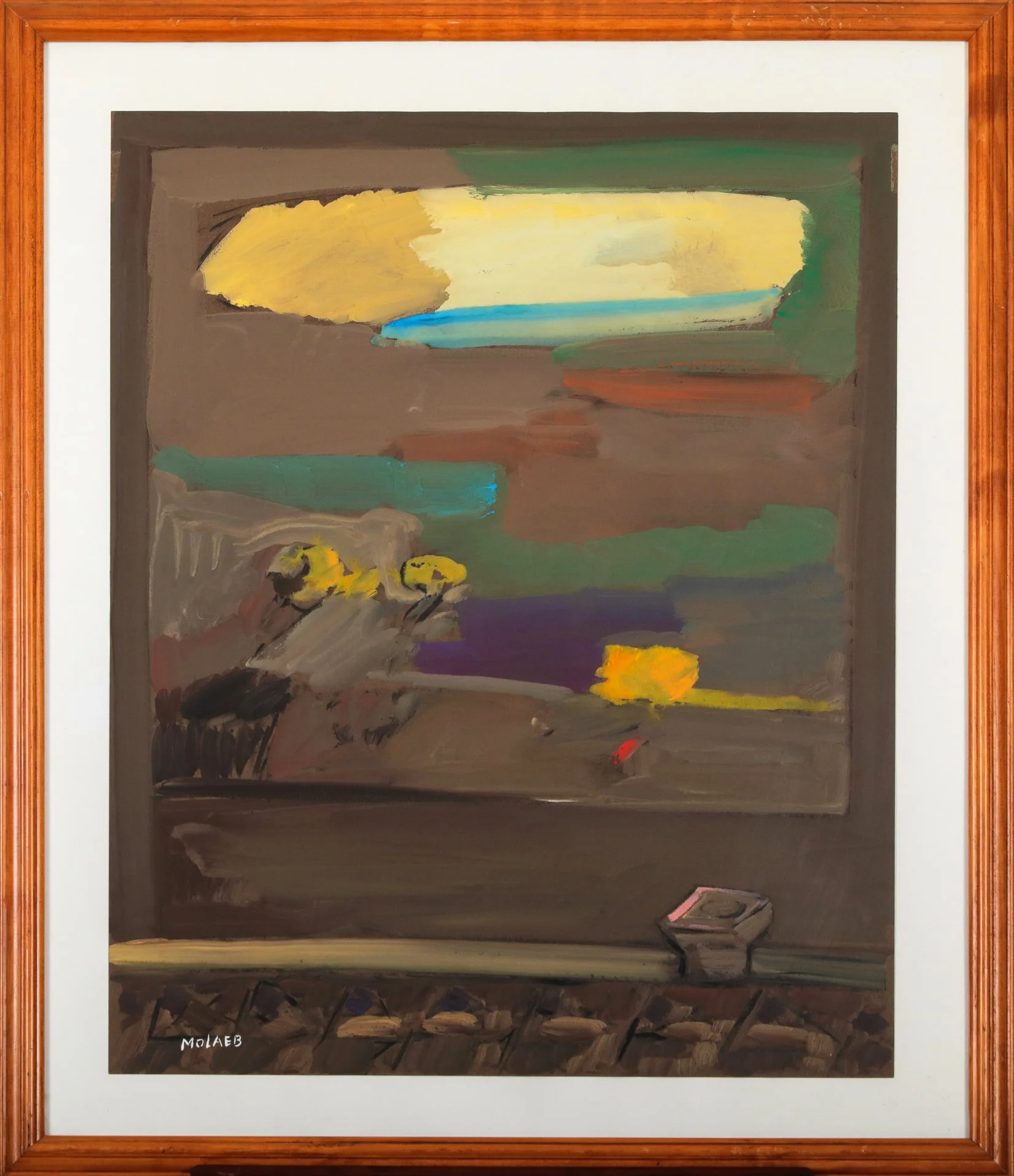 Jamil Molaeb 1948 « Paysage » 
Dim: 65 x 50 cm

