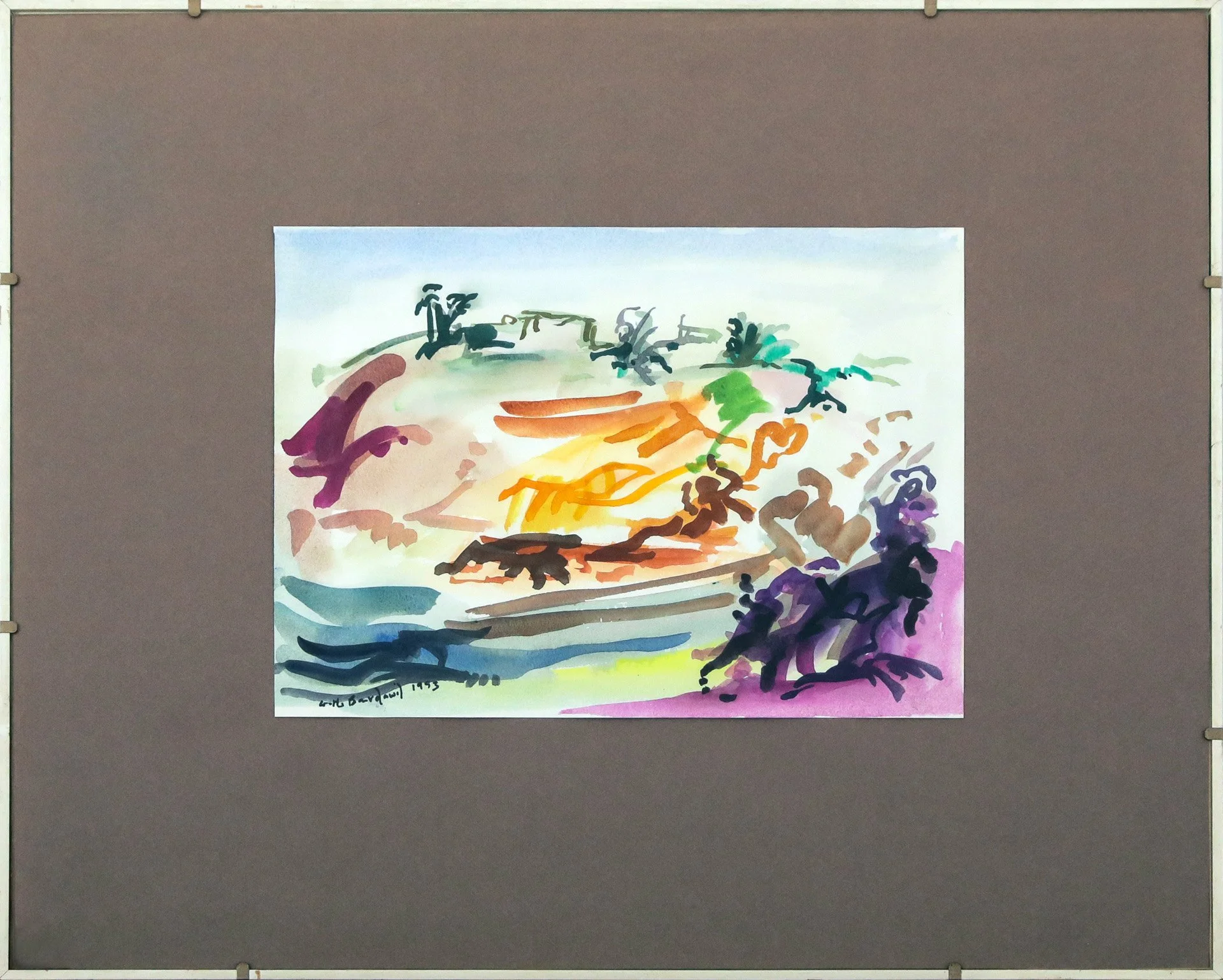 William Habib Bardawil “ Paysage”
Dim: 34 x 24 cm 
