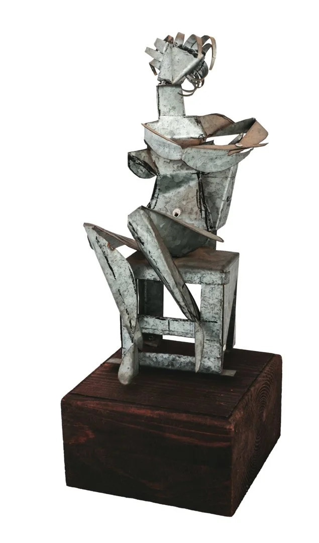 Hussein Madi « Homme assis »
Ht: 26 cm 
