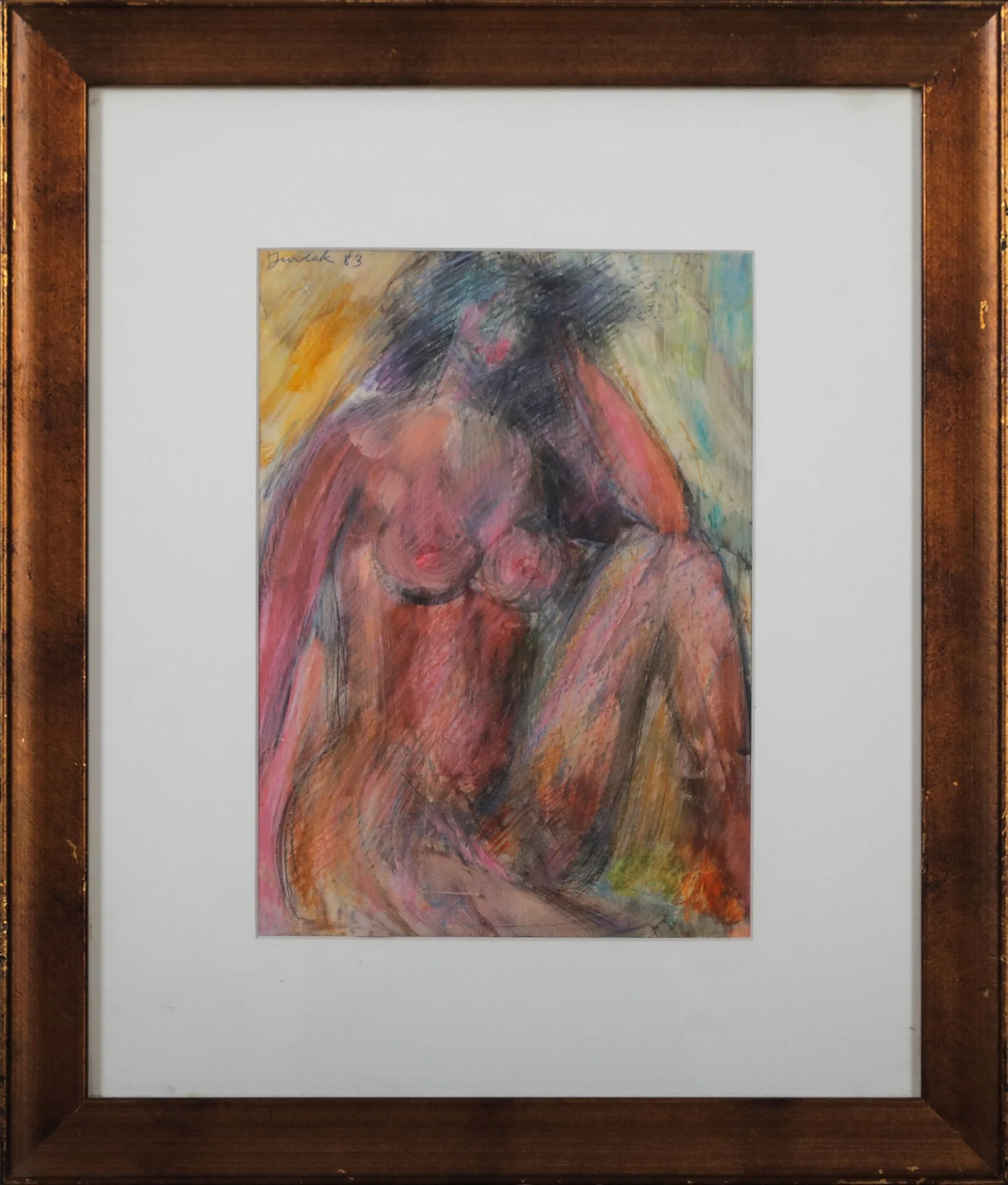 Halim Jurdak « Nue pensive » 
Dim: 28 x 21 cm
