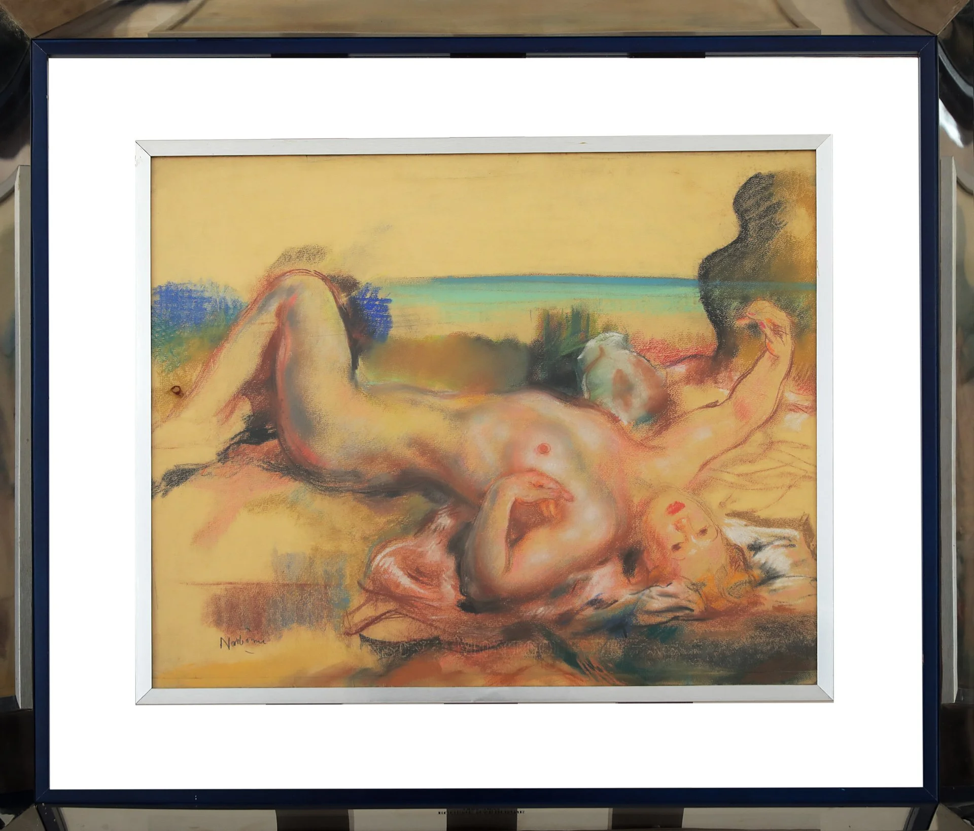 Eugène Narbonne « Nu de femme allongé »
Dim: 63 x 52 cm
