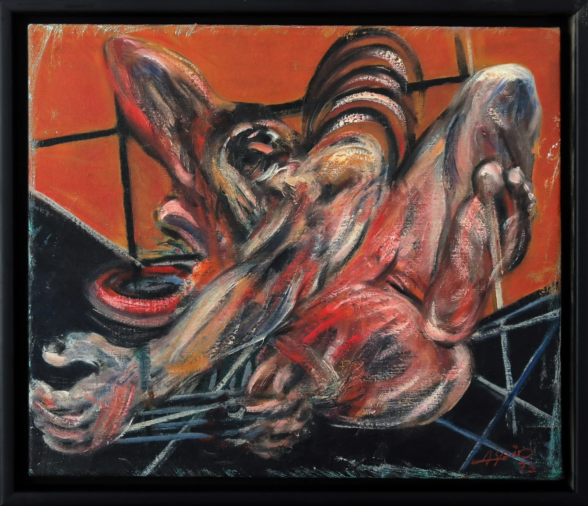 Ahmad Said «Acrobat » 
Dim: 52 x 45 cm
