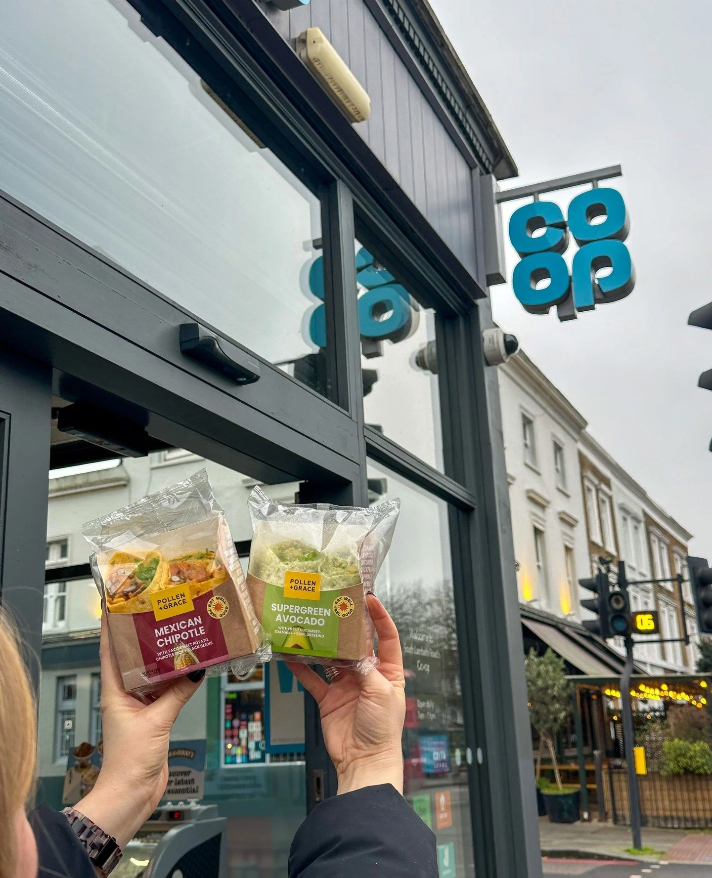 Our Supergreen Avocado Wrap is making waves in @Coopuk 🥗💚⁠
⁠
The team couldn&rsquo;t resist getting outside to celebrate this plant-packed launch 🌱⁠
⁠
Make Supergreen your new lunchtime obsession today!